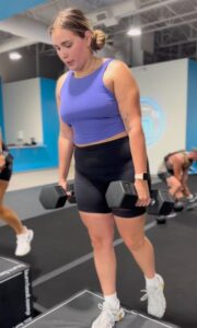 Woman on semaglutide exercising
