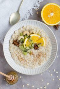 mindful eating bowl of oatmeal on semaglutide