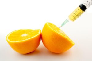 semaglutide injection into an orange